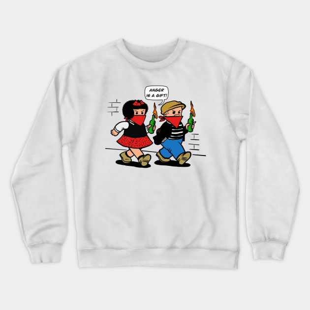 Anger Is A Gift Crewneck Sweatshirt by humanxdefect